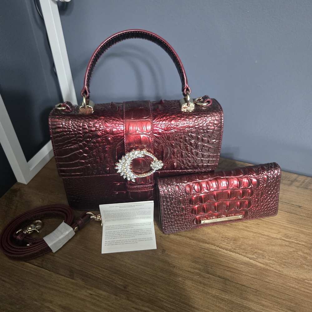 Brahmin Luxe Mini Francine Satchel and Wallet - Picture 11 of 16